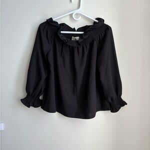 Tuckernuck Black Off the Shoulder Marguerite Blouse - Size Small NWOT